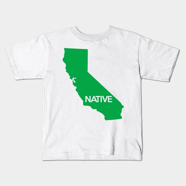 California Native Pride CA Green Kids T-Shirt by mindofstate